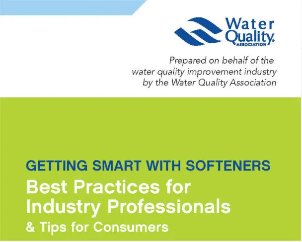 "Getting Smart" van de Water Quality Association is bedoeld om milieubeheer en het behoud van hulpbronnen te bevorderen.