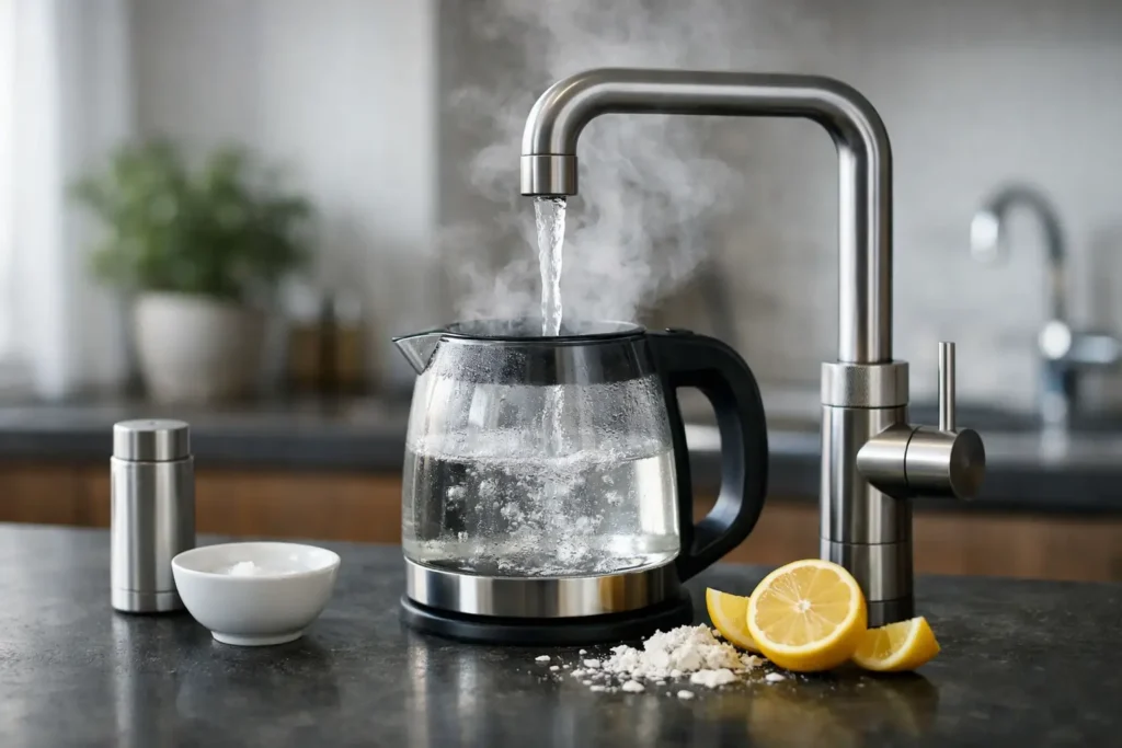 Kokendwaterkraan ontkalken voorkomen