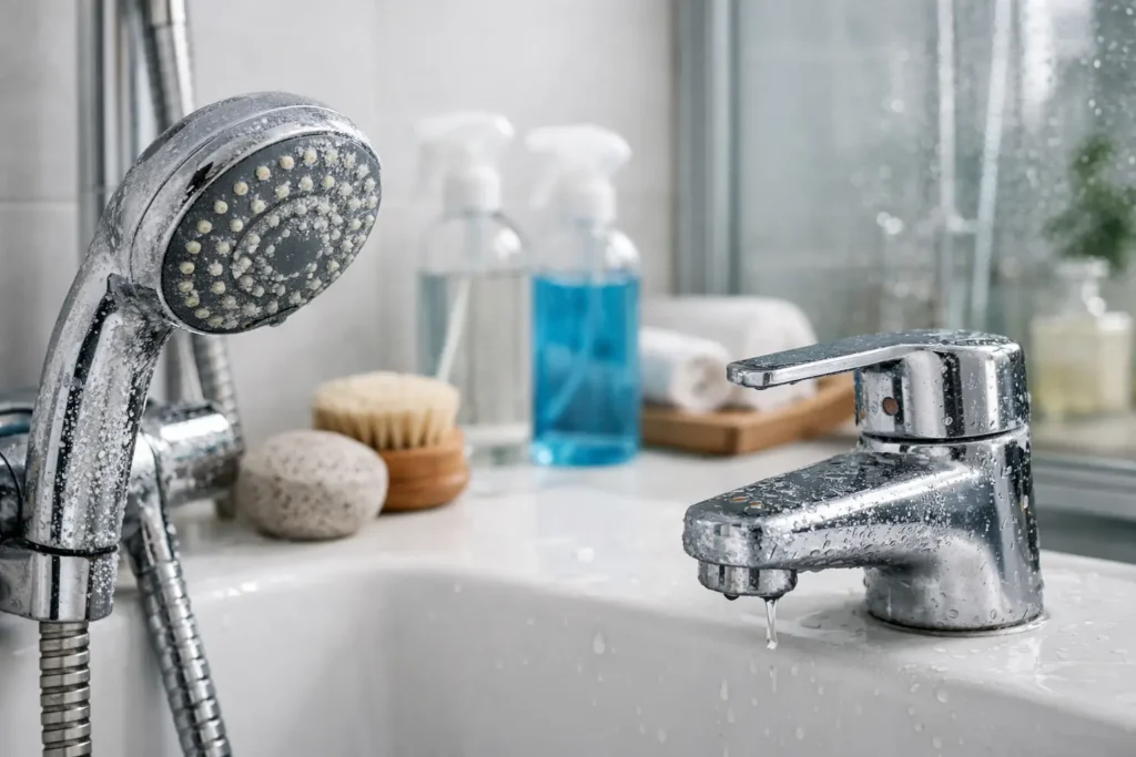Hoe voorkom je kalkaanslag in de badkamer?